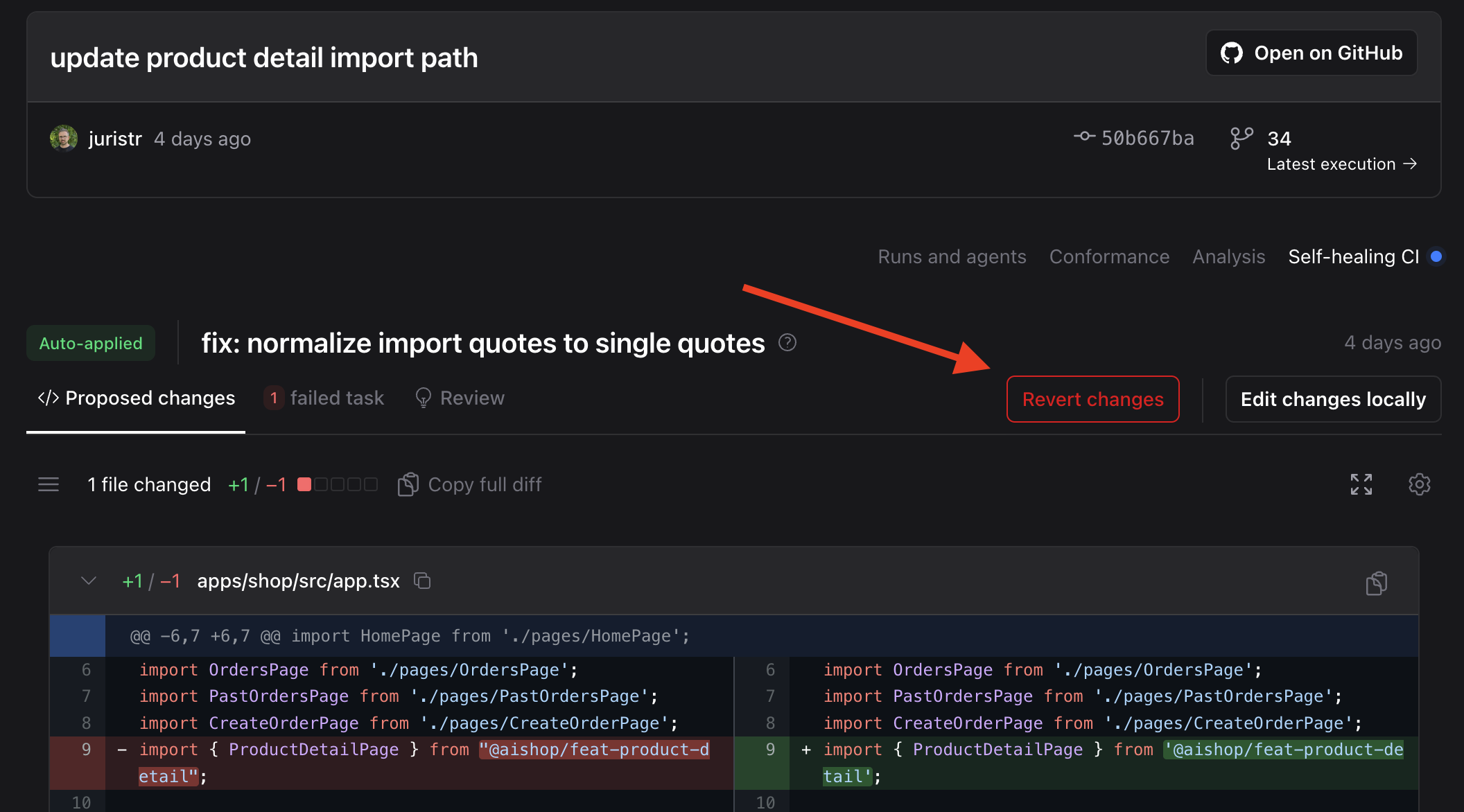 Revert Self-Healing CI Changes